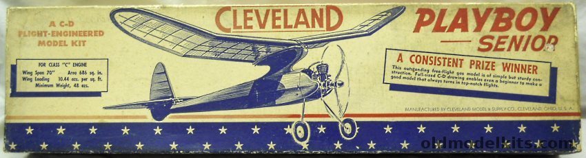 Cleveland Playboy Senior Class C Gas Balsa Flying Model Airplane Kit, GP-5017 plastic model kit